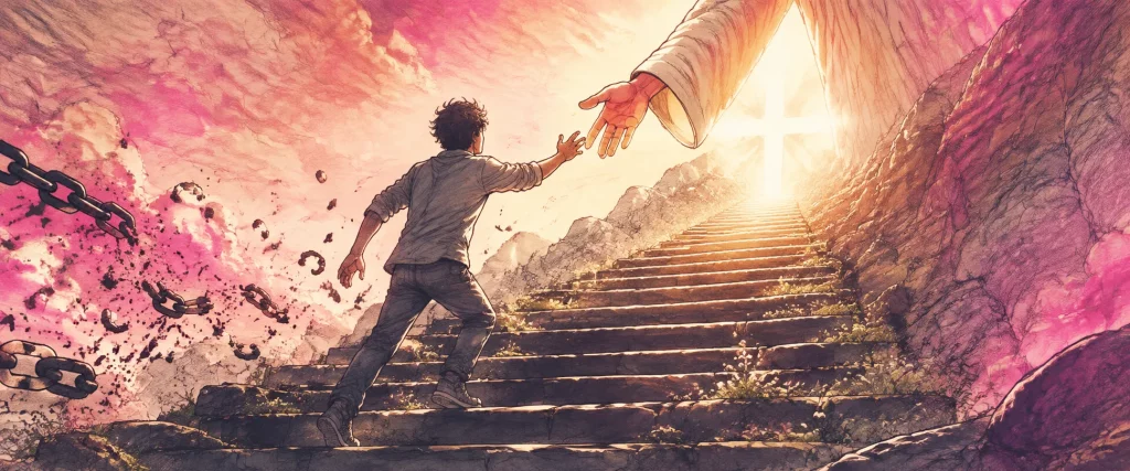 Taking Jesus hand
